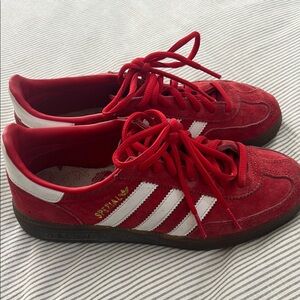 Adidas Spezial, red with white stripes